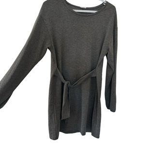 Ripe Charcoal Long Sleeve Dress with Tie